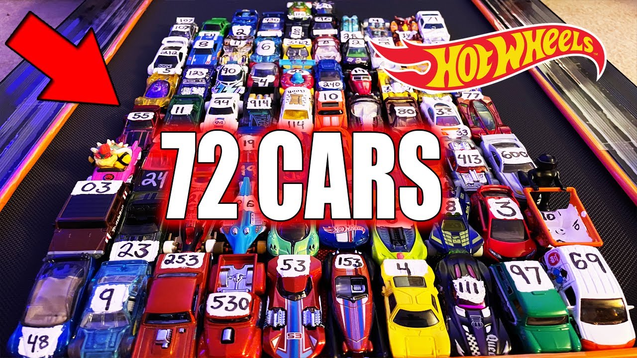 Hot Wheels Treadmill Race Cars 72 Car Demolition Derby Knockout