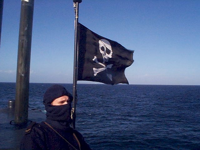 Ninja on a pirate ship