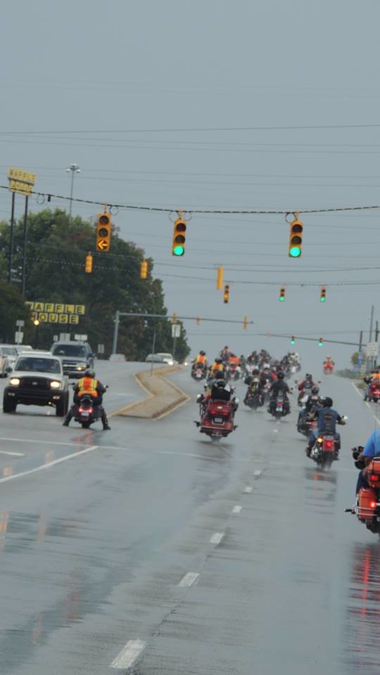 Riding in the rain right side