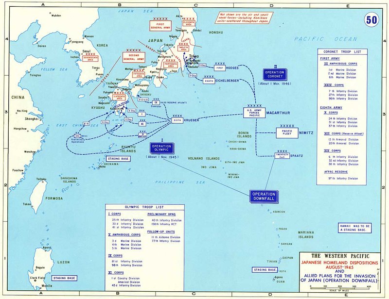 Operation downfall map