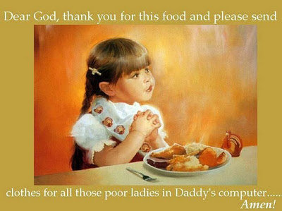 Pray god to give clothes to poor ladies in daddy's computer1