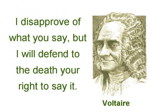 Free speech   voltaire