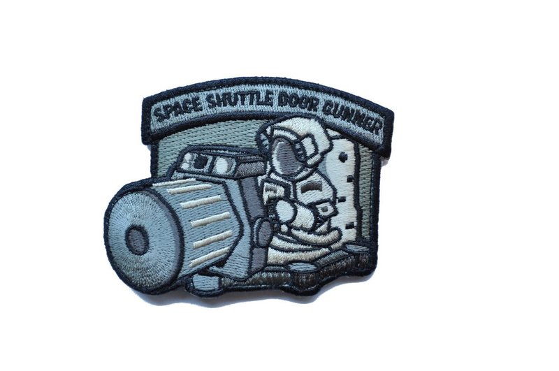 Space shuttle door gunner acu velcro milspec monkey morale patch