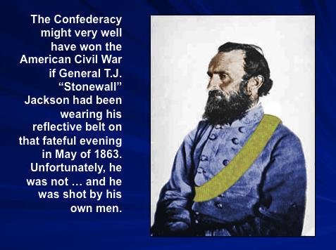 Stonewall jackson reflective belt
