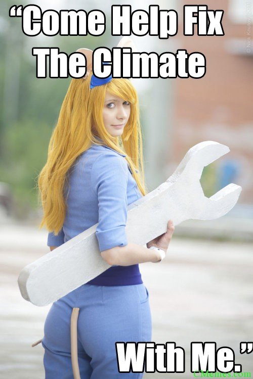 Global warming spokeman meme