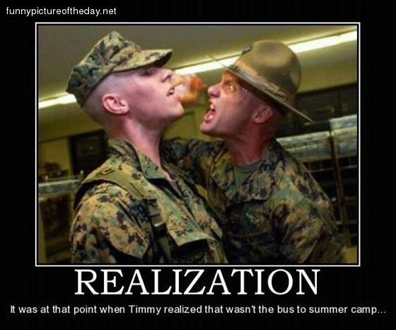 Realization funny usmc marine boot camp