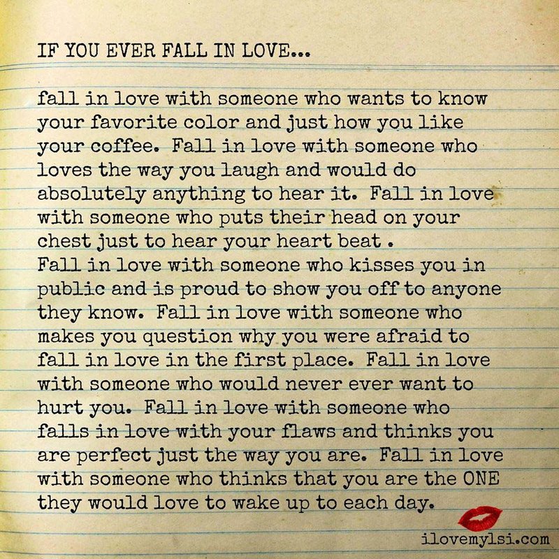 If you ever fall in love