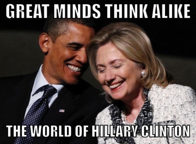 Great minds think alike hillary clinton and barack obama