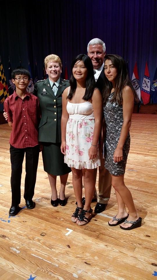 Family at gails retirement ceremony