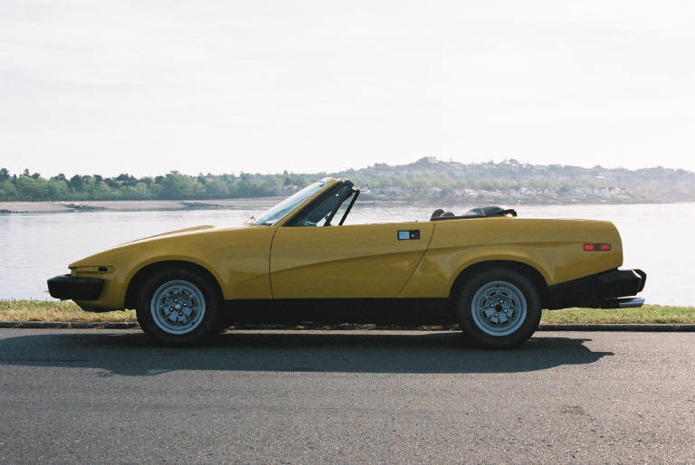 Tr7 yellow convertible