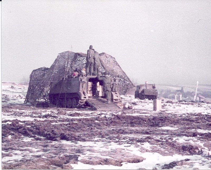 06. 1983 02 wildflecken m6 mortar training area track under camo net