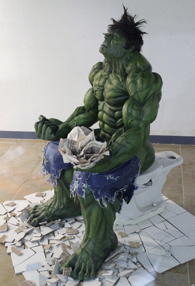 Hulk bathroom struggle